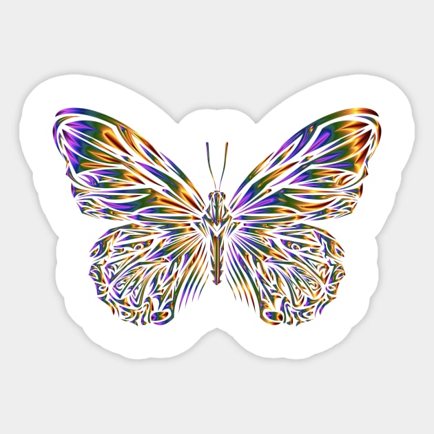 Butterfly Colorful Sticker by Utopia Shop